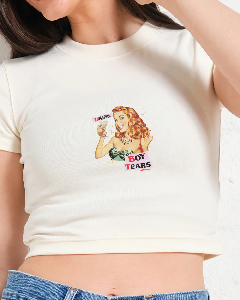 Drink Boy Tears Baby Tee - Image 5