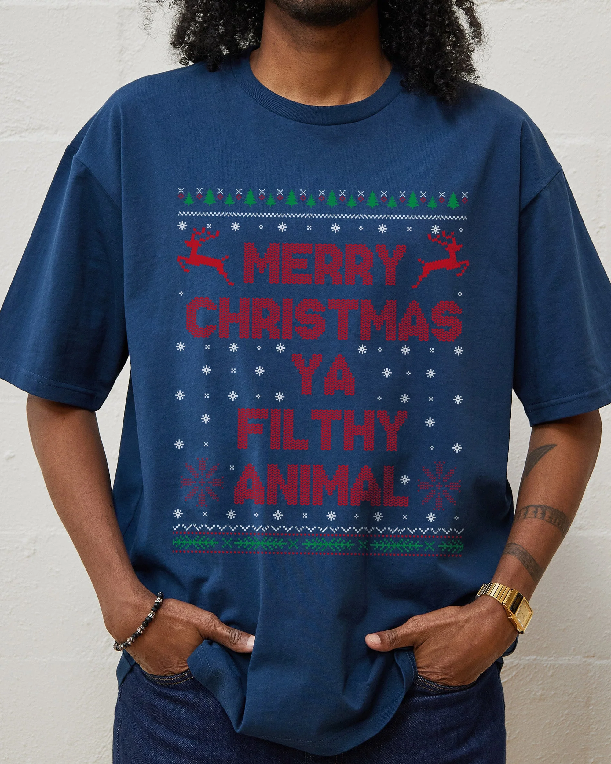Merry Christmas Ya Filthy Animals T-Shirt - Image 4