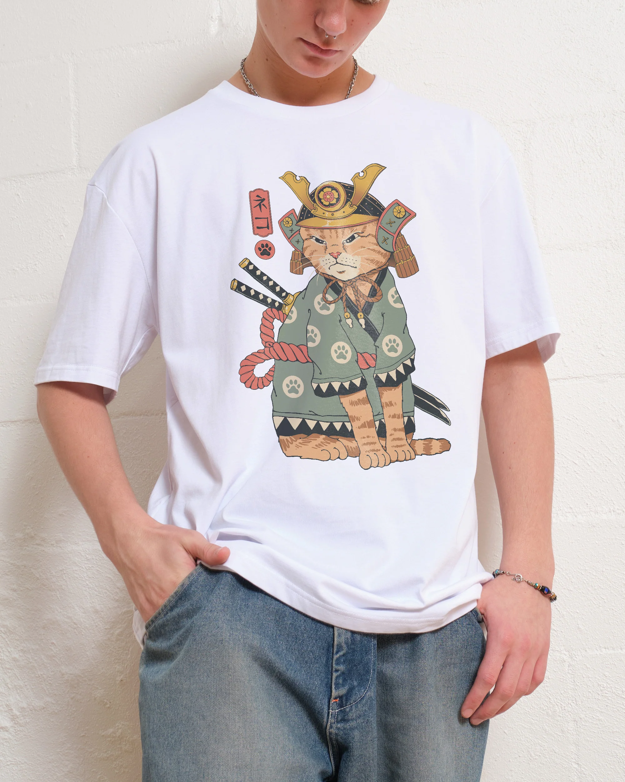 Neko Samurai T-Shirt - Image 4