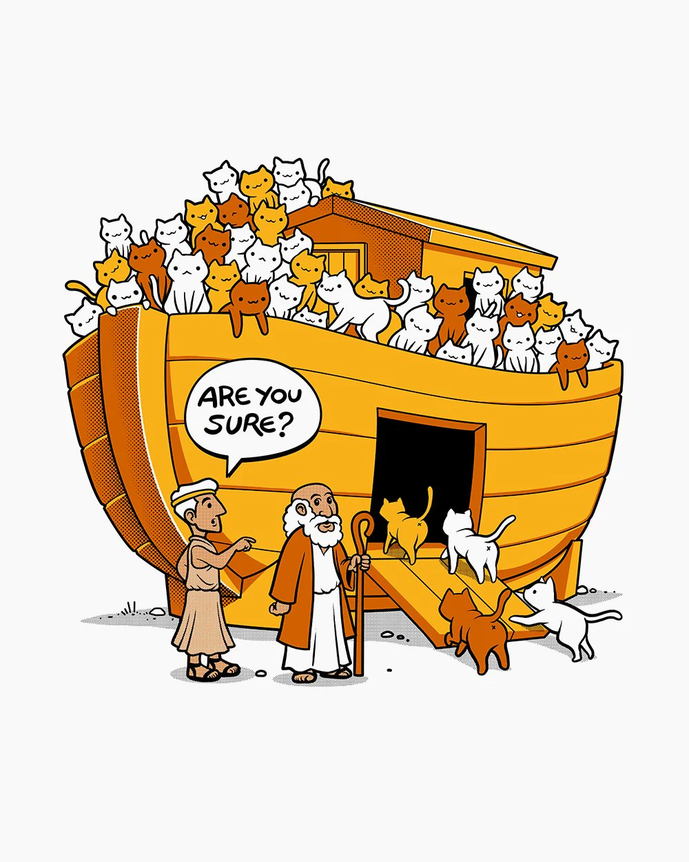 Noah's Ark Cat T-Shirt - Image 4