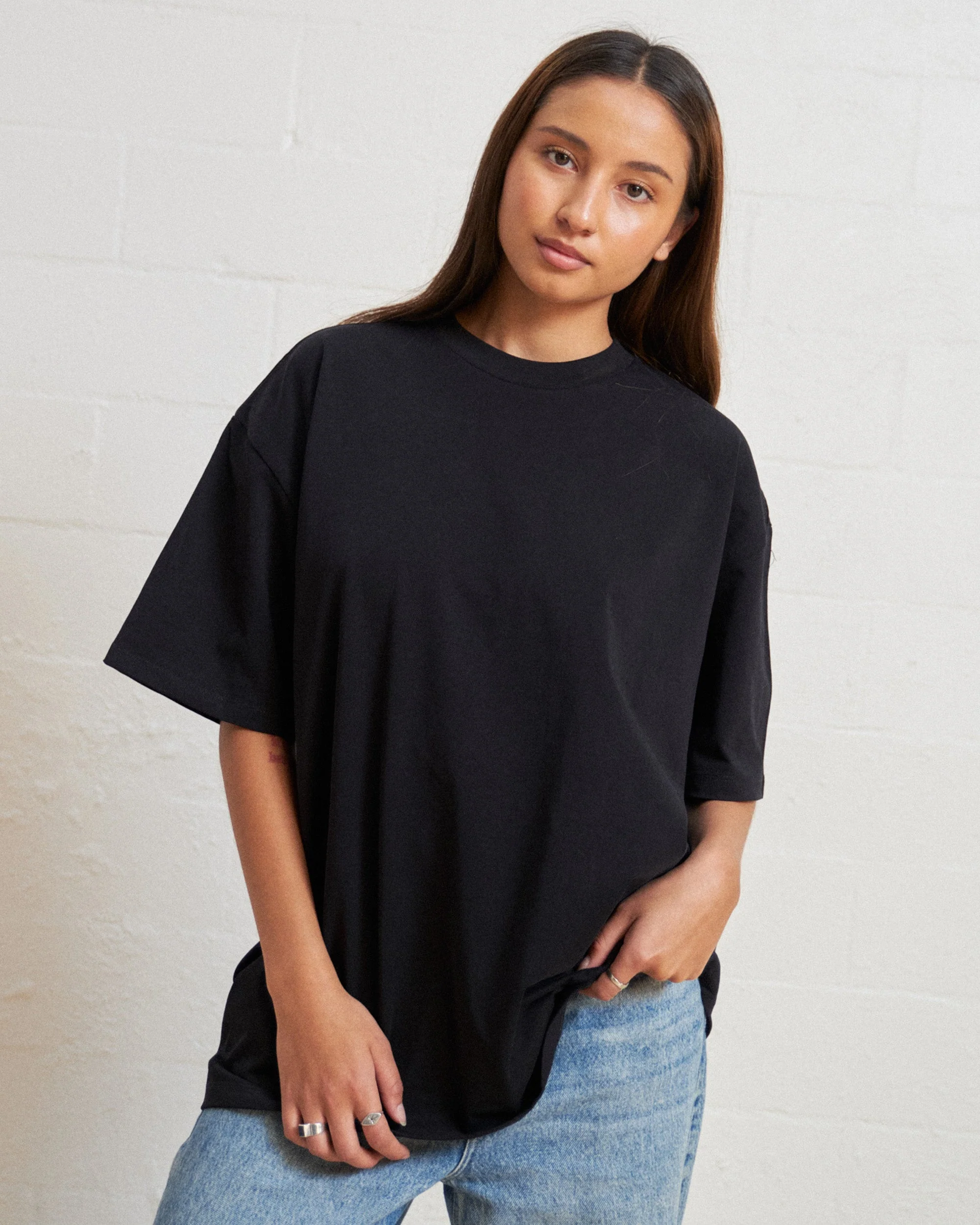 Oversized Tee 4 Pack: Black, Charcoal, Natural, White - Image 3
