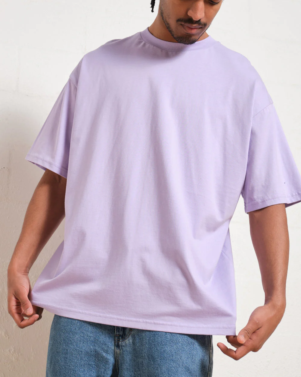 Oversized Tee 4 Pack: Black, White, Lilac, Powder Blue - Image 7