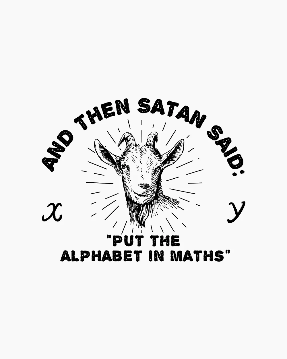 Satan Puts the Alphabet in Maths T-Shirt - Image 4
