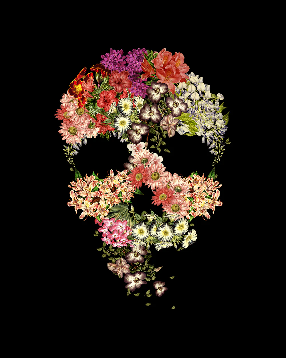 Skull Floral Decay T-Shirt - Image 4
