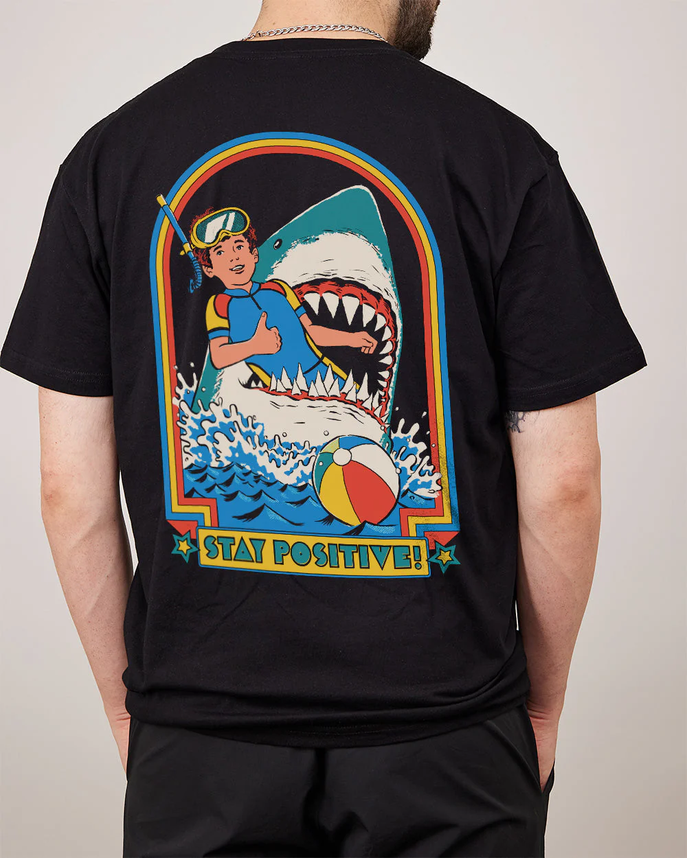 Stay Positive Front and Back T-Shirt - Image 3