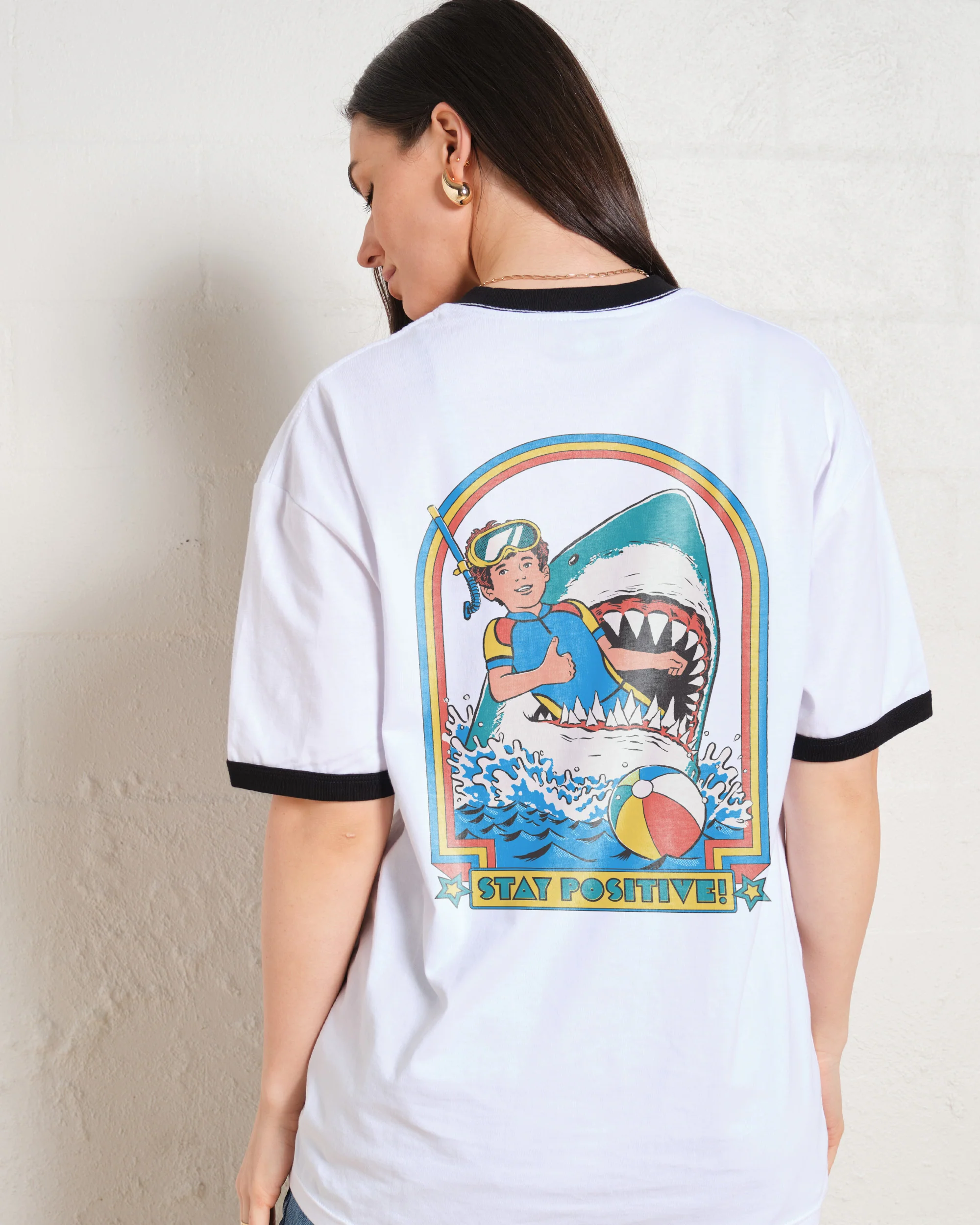 Stay Positive Front and Back T-Shirt - Image 7