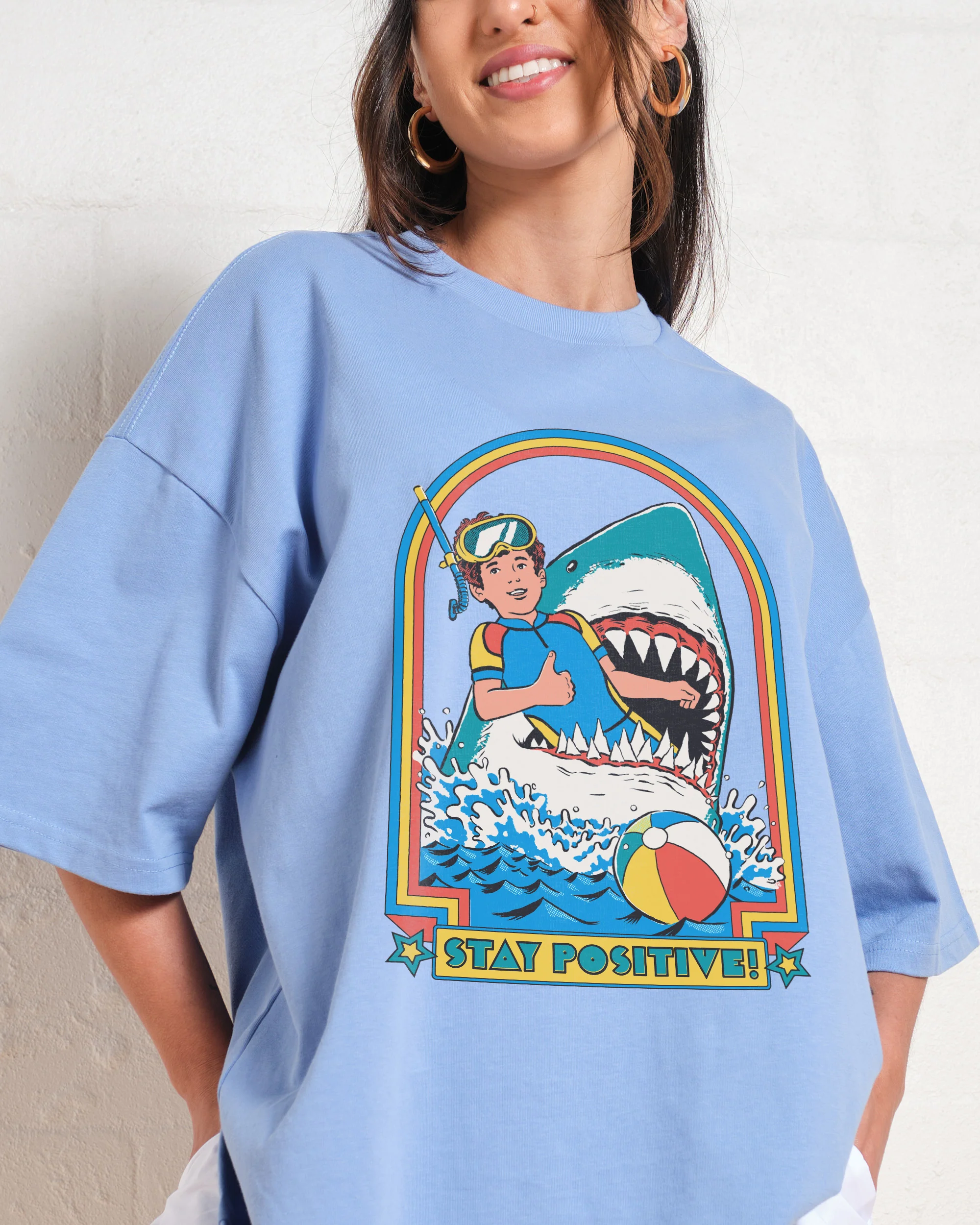 Stay Positive Oversized Tee - Image 8