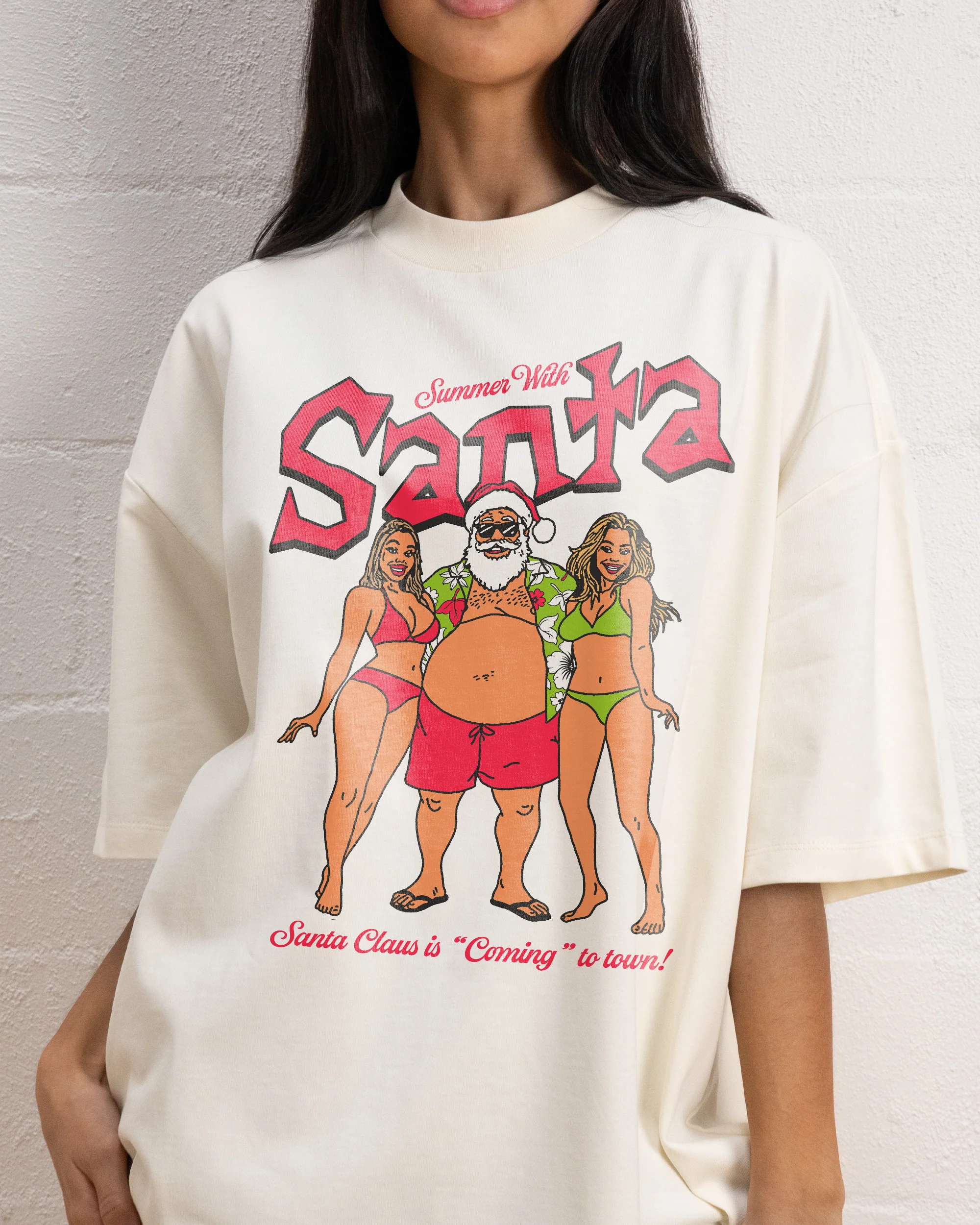 Summer With Santa Oversized Tee - Image 4