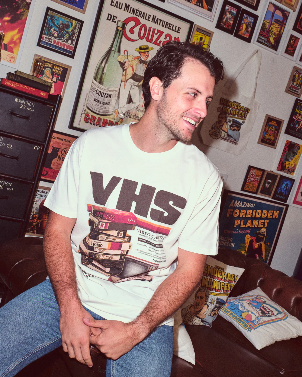 Vintage VHS Tapes T-Shirt - Image 3