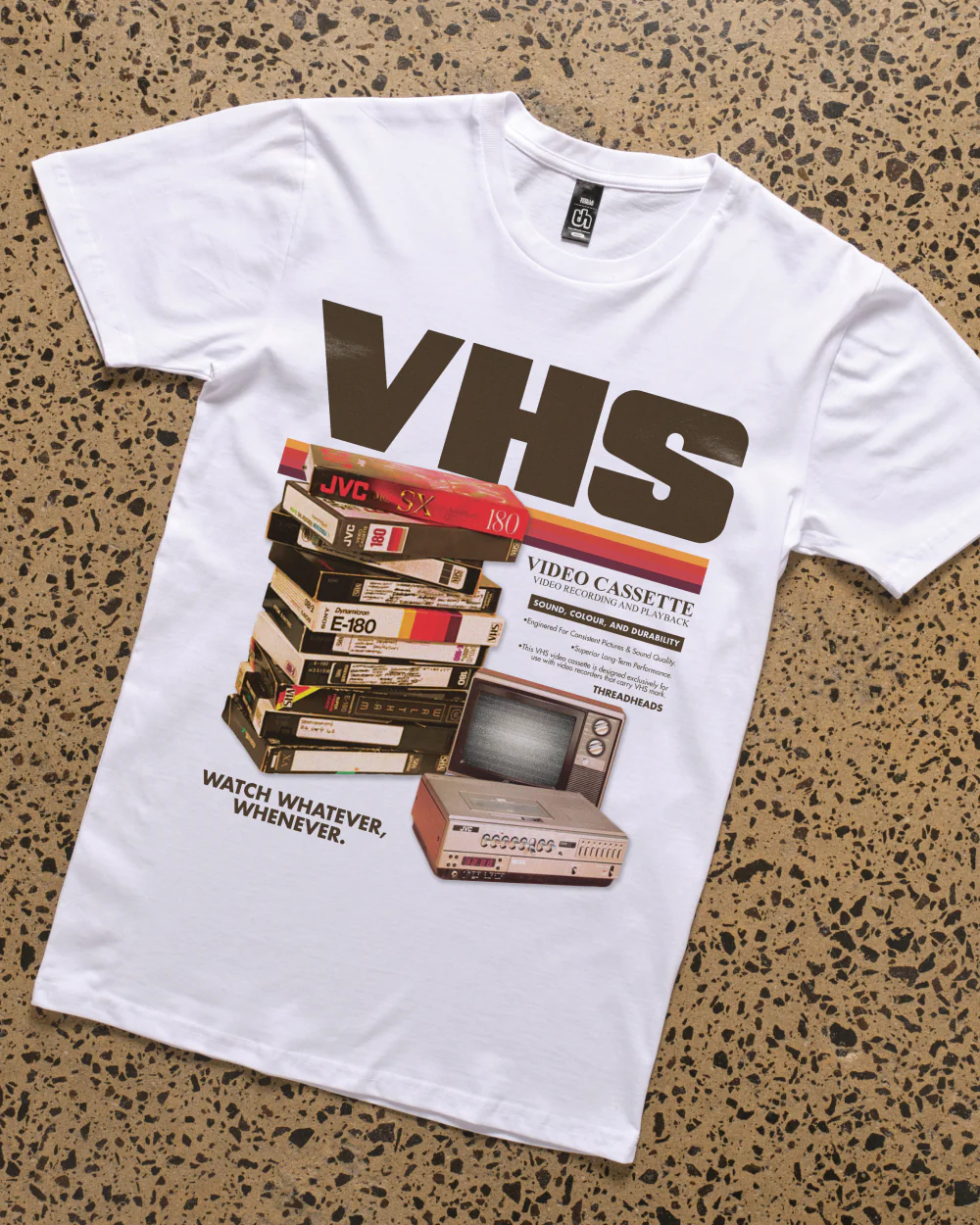 Vintage VHS Tapes T-Shirt - Image 4