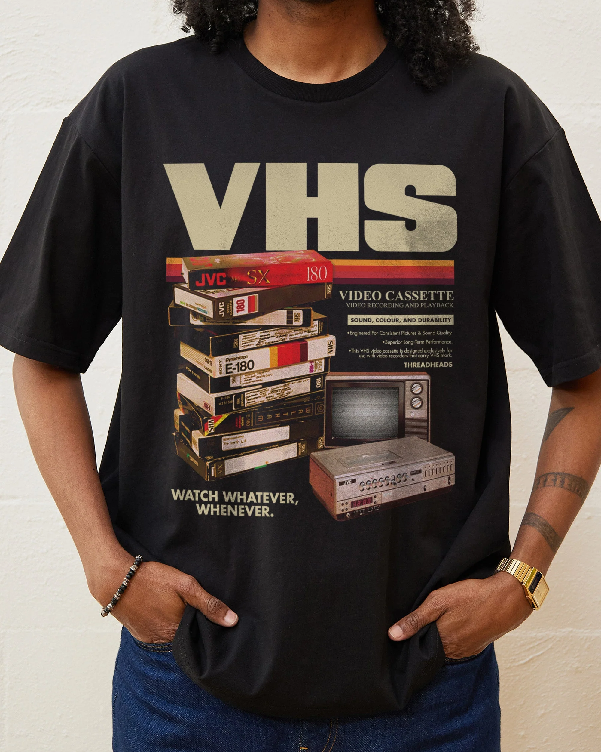 Vintage VHS Tapes T-Shirt - Image 7