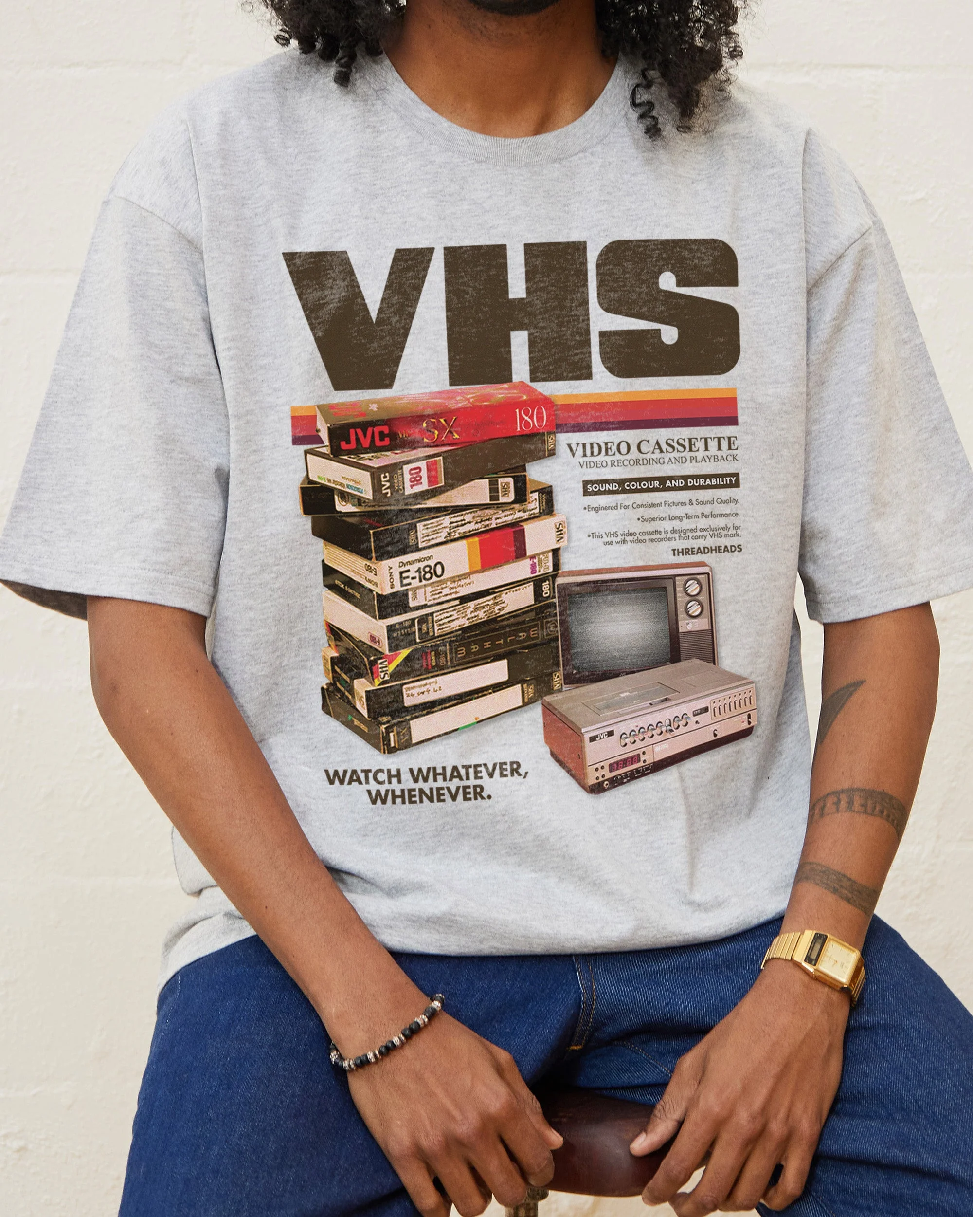 Vintage VHS Tapes T-Shirt - Image 8
