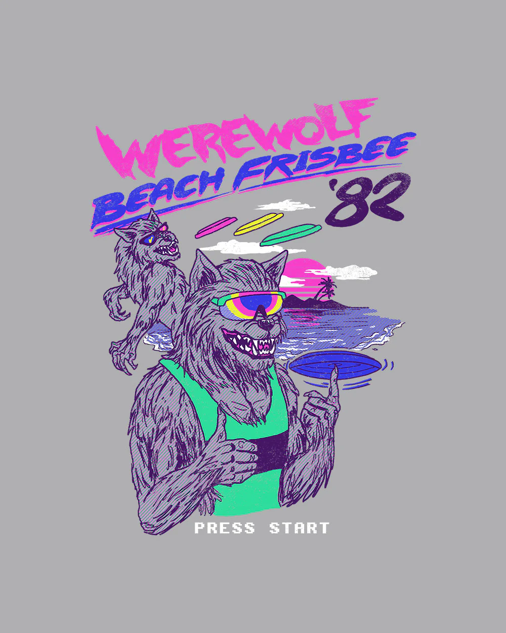 Werewolf Beach Frisbee T-Shirt - Image 5